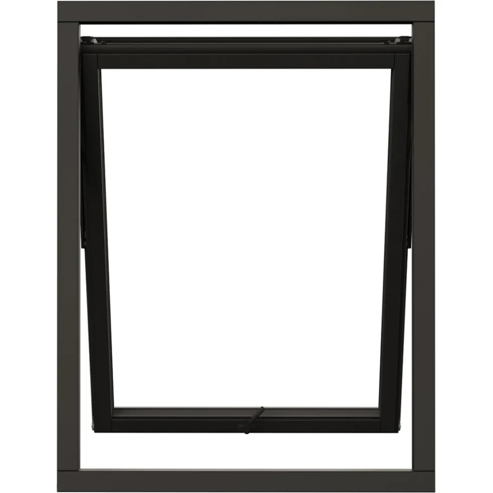 Vridfönster NorDan NTech 3-Glas Aluminium BlackLine Svart