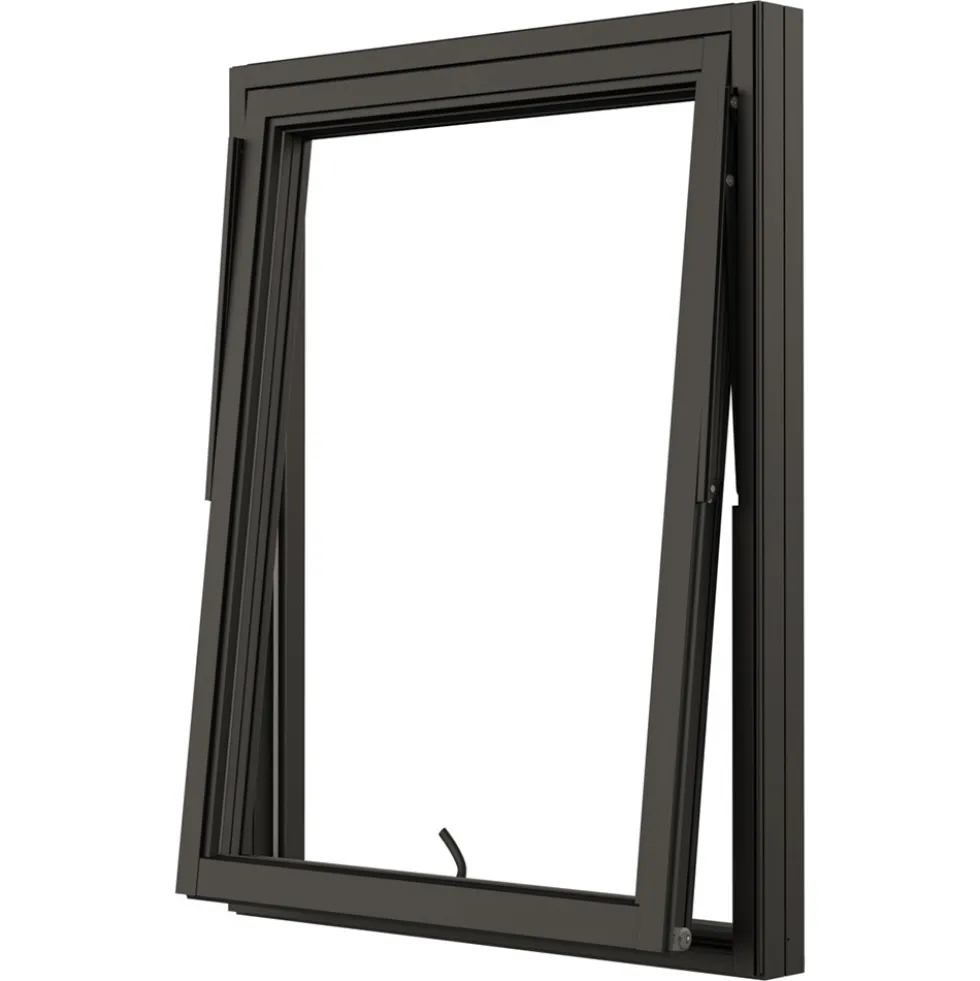 Vridfönster NorDan NTech 3-Glas Aluminium BlackLine Svart