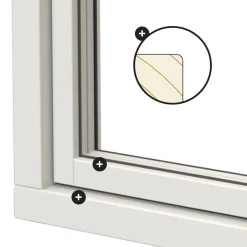 Vridfönster NorDan Svanenmärkt NTech 3-Glas Aluminium