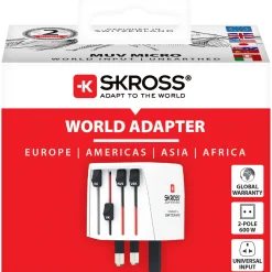 Världsreseadapter SKROSS MUV Micro Ojordad