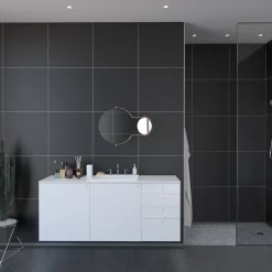 Våtrumsskiva Fibo Black 2024-LM6060 S