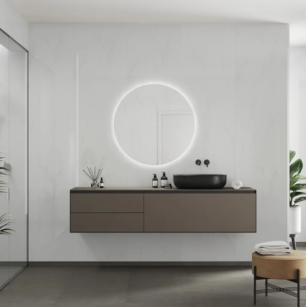 Våtrumsskiva Fibo 3487-TM10 HG Bright Marble 10x620x2720 mm