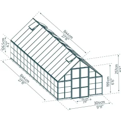 Växthus Canopia by Palram Balance 25,1 m² Silver