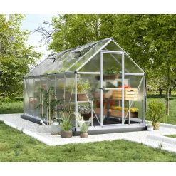 Växthus Canopia by Palram Mythos Aluminiumram med UV-Skyddad Polykarbonat & Ventilationsfönster, 7,9 m²