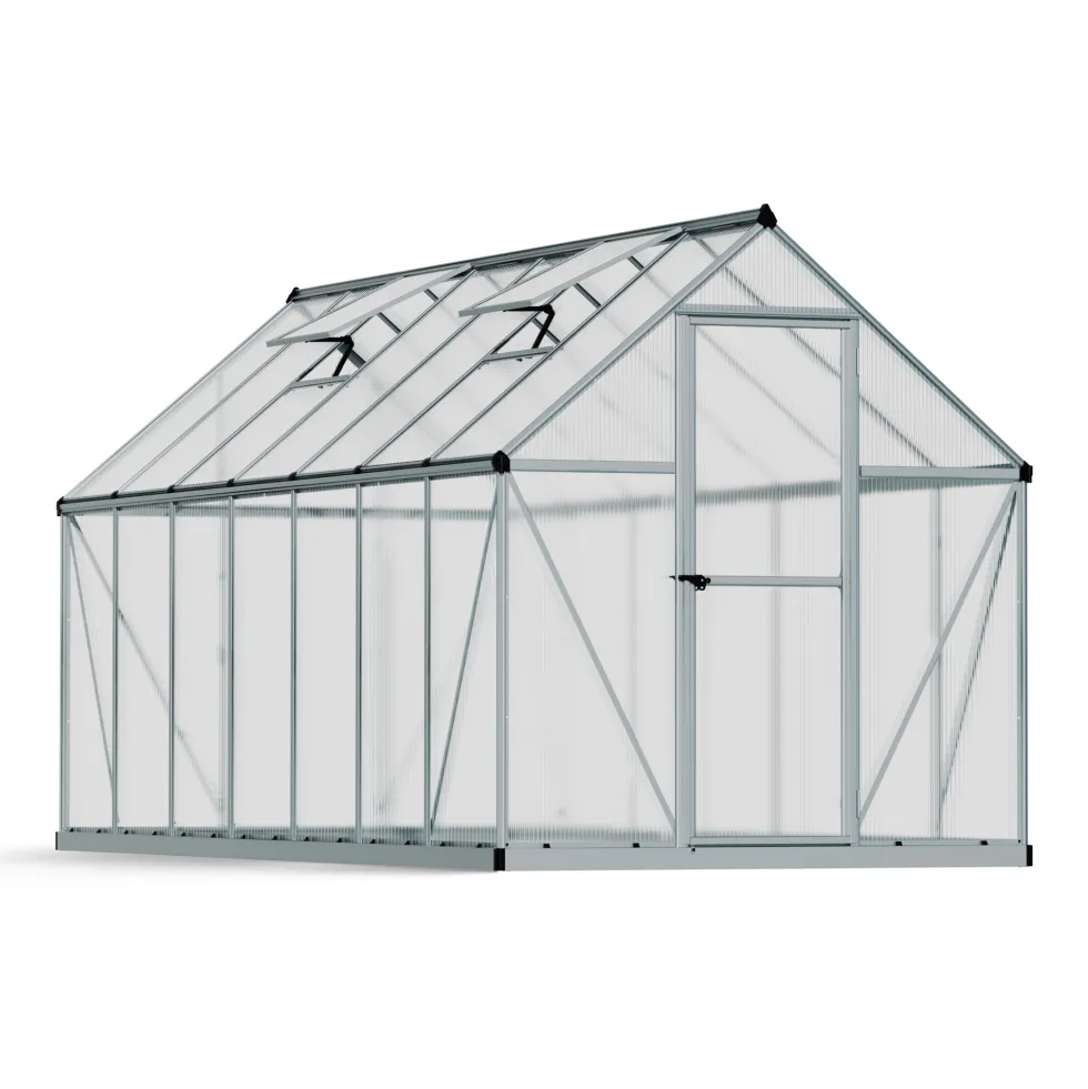 Växthus Canopia by Palram Mythos Aluminiumram med UV-Skyddad Polykarbonat & Ventilationsfönster, 7,9 m²