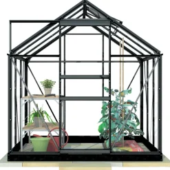 Växthus Glas Lykke Svart
