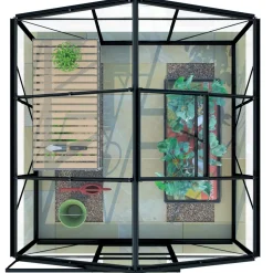 Växthus Glas Lykke Svart