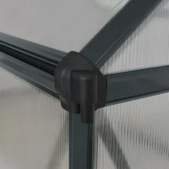 Växthus gop Mythos, Svart Aluminiumstomme med UV-Skyddade Polykarbonatskivor, 5,7 m²