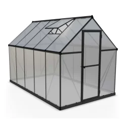 Växthus gop Mythos, Svart Aluminiumstomme med UV-Skyddade Polykarbonatskivor, 5,7 m²