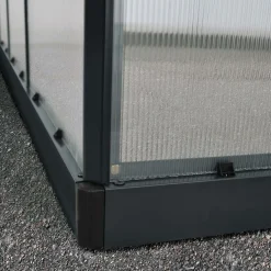 Växthus gop Mythos, Svart Aluminiumstomme med UV-Skyddade Polykarbonatskivor, 5,7 m²