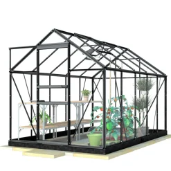Växthus Lykke PC 82 m2 Svart