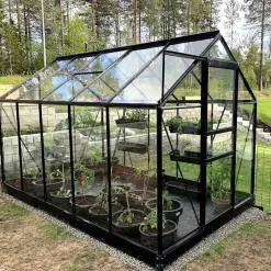 Växthus Lykke PC 82 m2 Svart