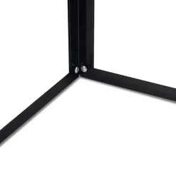Växthus Metalcraft Svart Rektangulär Odlingsvitrin mot Vägg med Säkerhetsglas, 91x51x157 cm