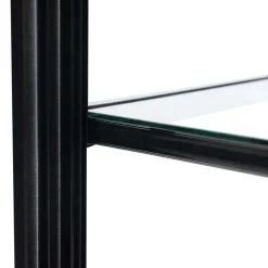 Växthus Metalcraft Svart Rektangulär Odlingsvitrin mot Vägg med Säkerhetsglas, 91x51x157 cm