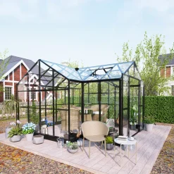 Växthus Metalcraft T-Format 11,6m² 4mm Säkerhetsglas