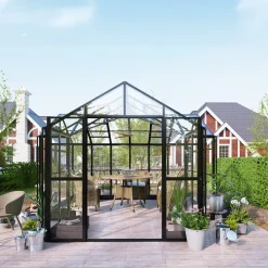 Växthus Metalcraft T-Format 11,6m² 4mm Säkerhetsglas