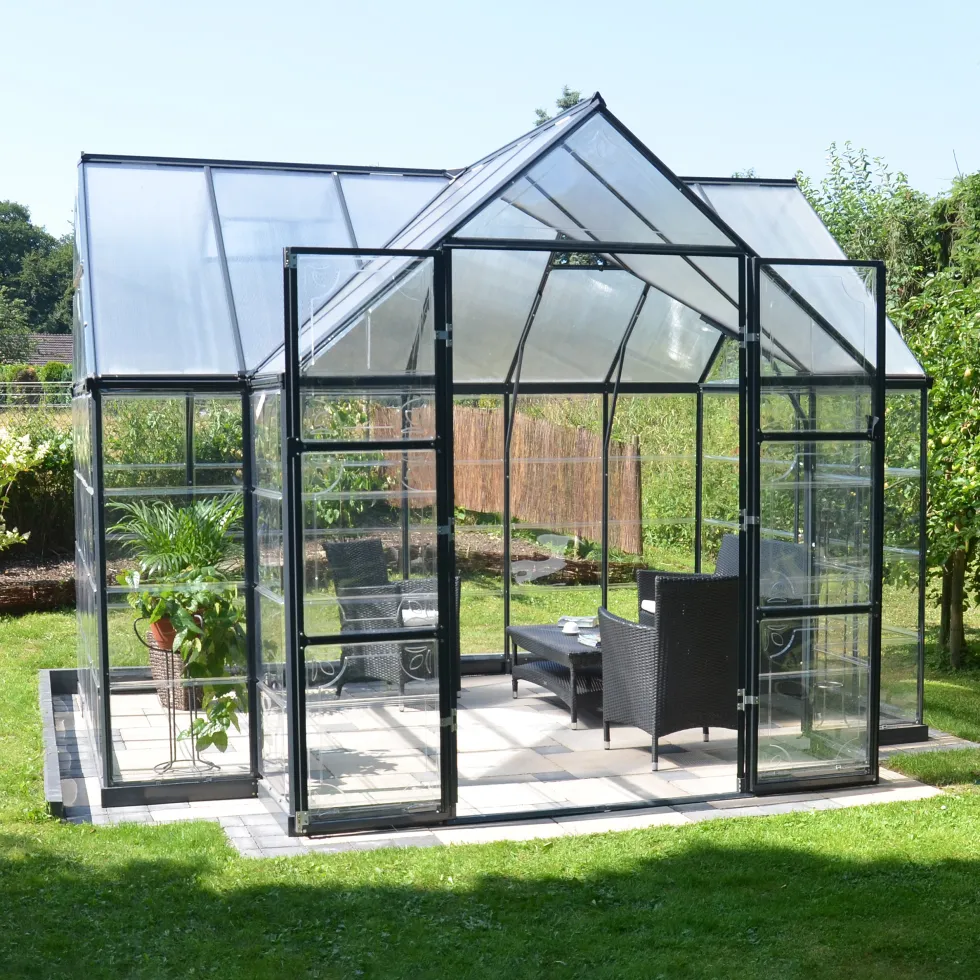 Växthus/Orangeri Canopia by Palram Victory Aluminiumstomme med UV-Skyddade Polykarbonatfönster, 11,04 m²
