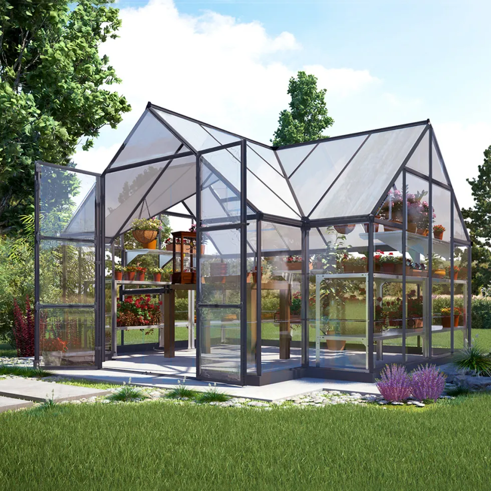 Växthus/Orangeri Canopia by Palram Victory Aluminiumstomme med UV-Skyddade Polykarbonatfönster, 11,04 m²