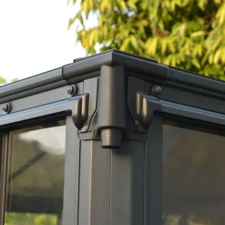 Växthus/Orangeri Canopia by Palram Ledro Aluminiumstomme med UV-Skyddat Glas, Låsbara Dörrar, Grå, 12,7 m²