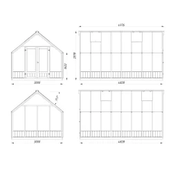 Växthus Palmako Emilia 14,5 m2