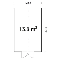 Växthus Palmako Emilia 14,5 m2