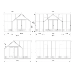 Växthus Palmako Emilia 19,9 m² (inv. 19,1 m²)