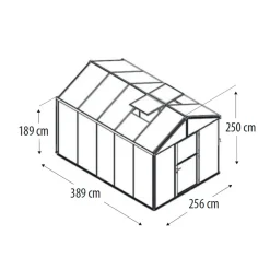 Växthus/Uterum Vitavia Zeus 10 kvmAluminium