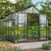 Växthus Vitavia Mars 11500 3mm Härdat Glas Svart Med Sockel