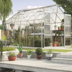 Växthus Vitavia Uranus 9,9 med Sockel och 2 Fönsteröppnare
