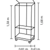 Växthus Vitavia Urban 0,35 m2 med Sockel på hjul