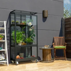 Växthus Vitavia Urban 0,35 m2 med Sockel på hjul
