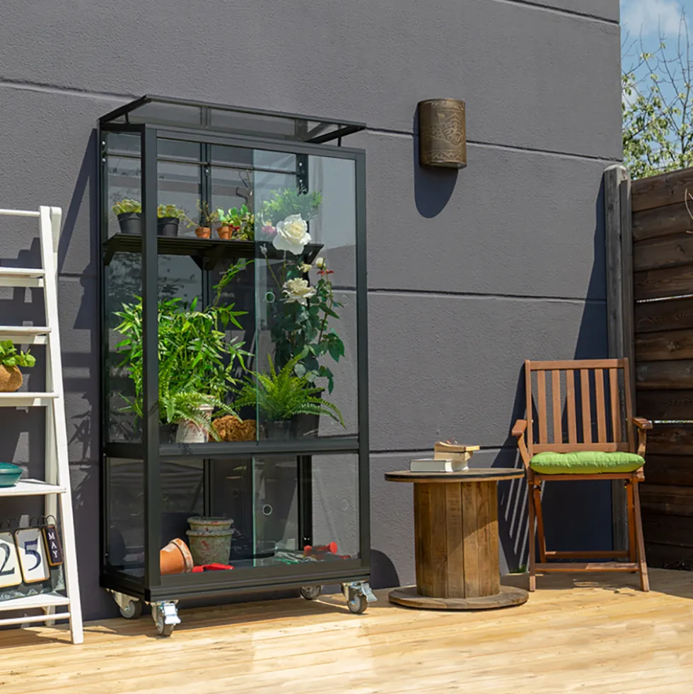 Växthus Vitavia Urban 0,35 m2 med Sockel på hjul