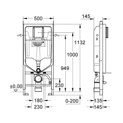 WC-Fixtur Grohe Solido 2in1 113 cm