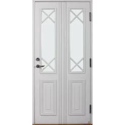 Ytterdörr Leksandsdörren Klockarberg Klarglas Eco74 RC2N
