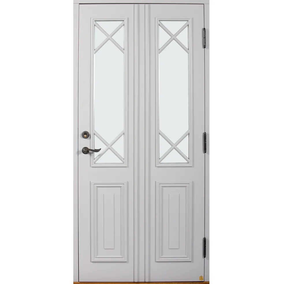 Ytterdörr Leksandsdörren Klockarberg Klarglas Eco74 RC2N