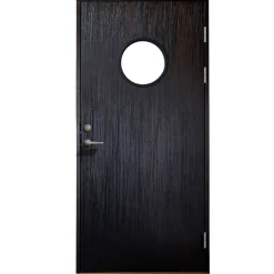 Ytterdörr SnickarPer 1401G Texture Svart Laserad Klarglas