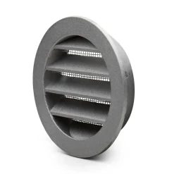 Ytterväggsgaller Fresh Gjuten Aluminium med Insektsnät Rund
